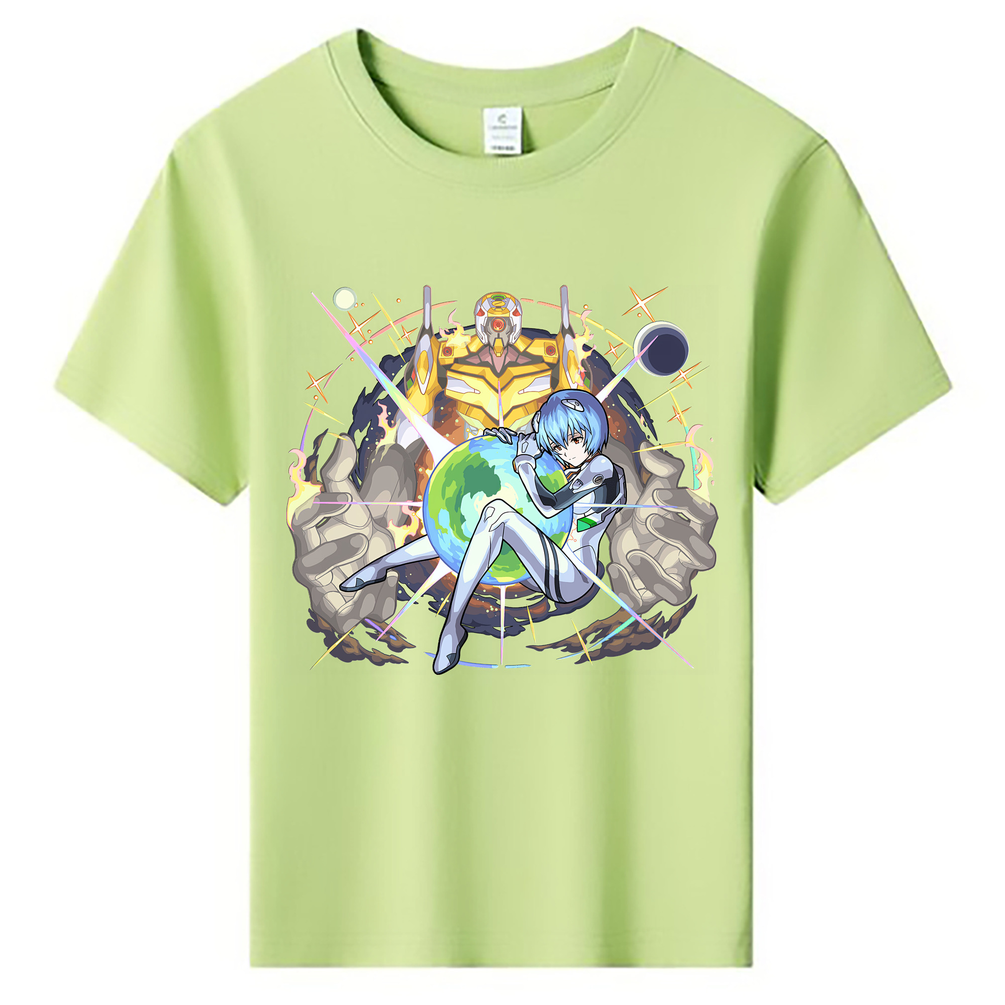 （画像用） EVA 新世紀エヴァンゲリオン 綿100％キッズTシャツ（フロントプリント）